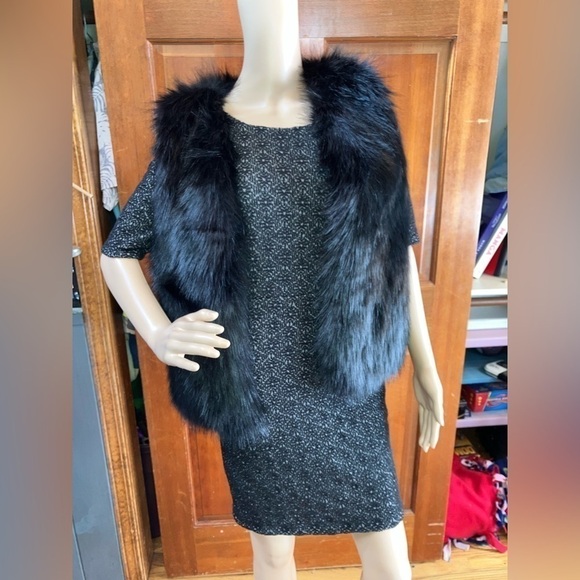 FREE PEOPLE Black, Open Back, Stretch Bodycon Textured Dress size SM NWOT - Picture 6 of 6